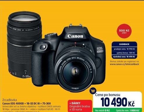 Fotoaparát Canon EOS 4000D