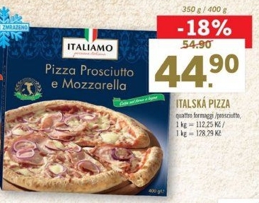 Pizza mražená italská Italiamo