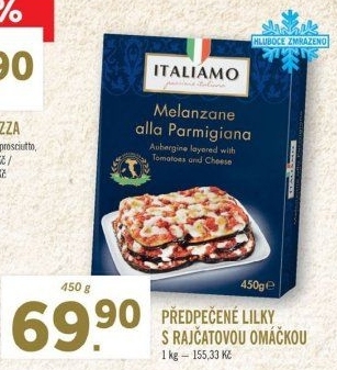 Lilek grilovaný s rajčaty mražený Italiamo