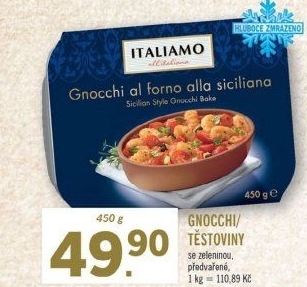 Bramborové noky mražené Italiamo