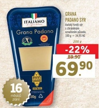 Sýr Grana Padano Italiamo