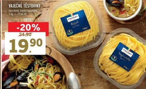 Čerstvé - nesušené vaječné těstoviny Italiamo