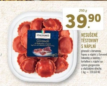 Těstoviny plněné čerstvé - nesušené Italiamo