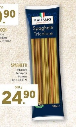 Těstoviny bezvaječné barevné Italiamo