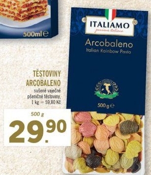 Těstoviny bezvaječné barevné Italiamo