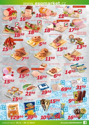 akční leták ESO MARKET 19.6.2019-30.6.2019