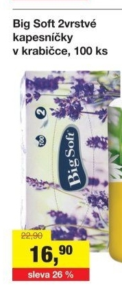 Papírové kapesníčky 2vrstvé Big Soft - box