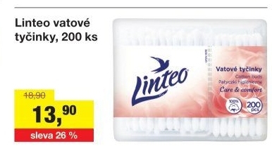 Tyčinky vatové Linteo