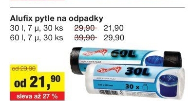 Pytle na odpadky 30 l AluFix