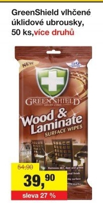 Čisticí vlhčené ubrousky Green Shield