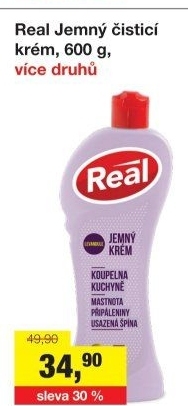 Čisticí krém jemný Real