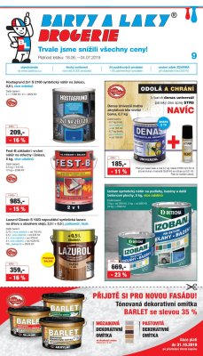 akční leták Barvy a laky drogerie 18.6.2019-4.7.2019