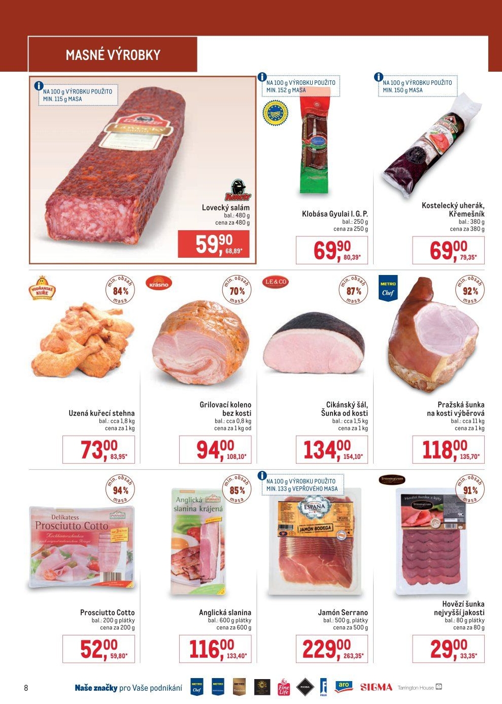 Salám Uherák Premium Kostelecké uzeniny v akci Makro od 26.6.2019