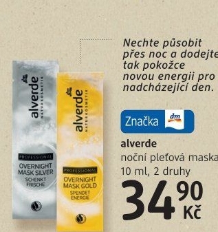 Pleťová maska noční Alverde