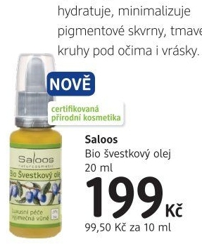 Olej švěstkový bio Saloos