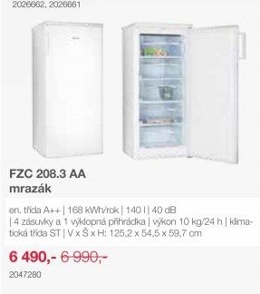 Mraznička Amica FZC 208.3 AA