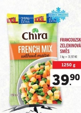 Zeleninová směs francouzská mražená Chira