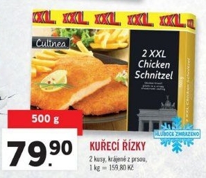Řízky kuřecí mražené Culinea