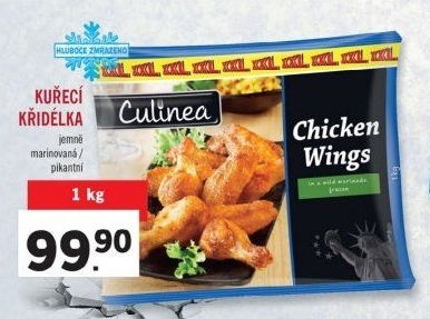 Kuřecí křídla marinovaná mražená Culinea