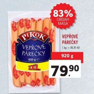 Párečky vepřové Pikok