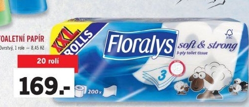 Toaletní papír 3vrstvý Floralys