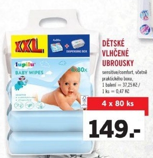 Vlhčené ubrousky dětské Lupilu