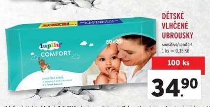 Vlhčené ubrousky dětské Lupilu