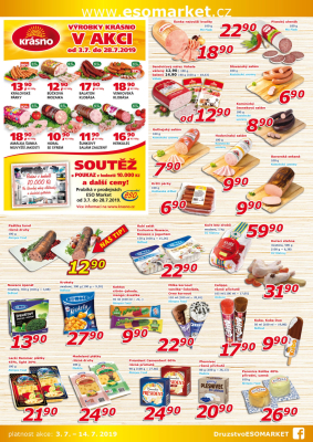 akční leták ESO MARKET 3.7.2019-14.7.2019
