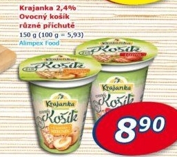 Jogurt ochucený Ovocný košík Krajanka
