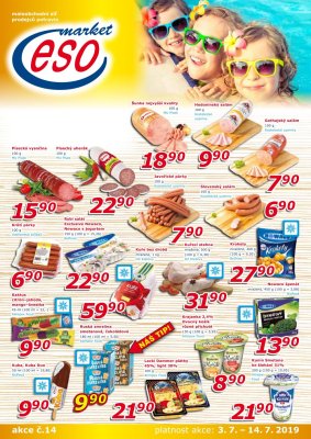 akční leták ESO MARKET 3.7.2019-14.7.2019