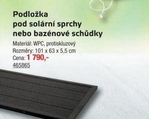 Podložka pod bazénové schůdky nebo sprchu