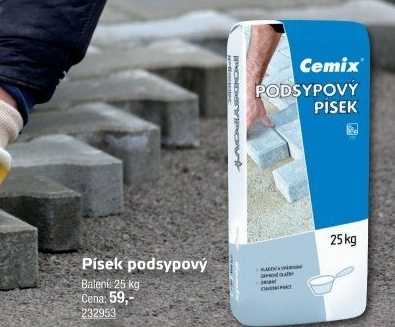 Podsypový a zásypový písek Cemix