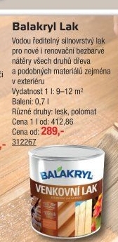 Venkovní lak Balakryl