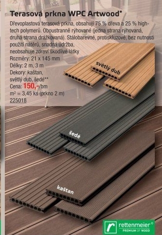 Terasové prkno WPC