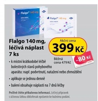 Náplast proti bolesti a zánětům Flalgo