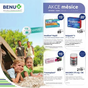 akční leták BENU Lékárna 1.7.2019-31.8.2019