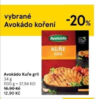 Koření Kuře gril Avokádo