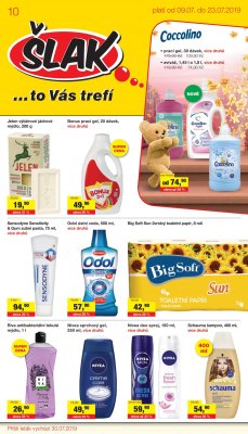 akční leták Šlak drogerie 9.7.2019-23.7.2019
