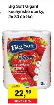 Kuchyňské utěrky 2vrstvé Gigant Big Soft