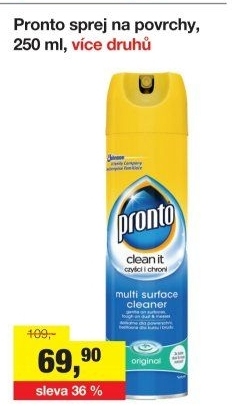 Čistič proti prachu ve spreji Pronto