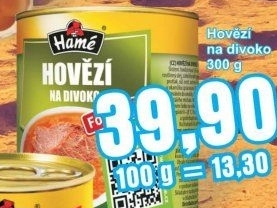 Hovězí na divoko Hamé - konzerva - JIP akcniletaky.com