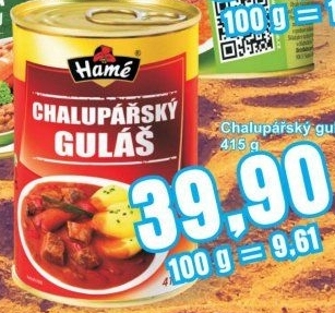 Chalupářský guláš Hamé - konzerva