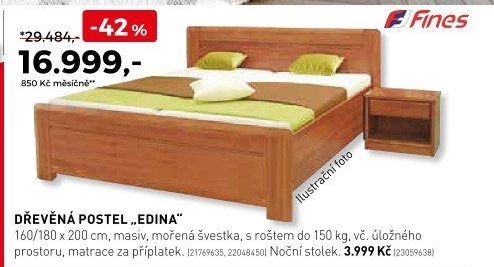 Dřevěná postel EDINA