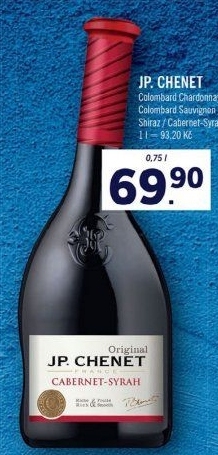 Víno Colombard Chardonnay J.P. Chenet