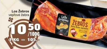 Vepřová žebra Los Žebros Mučos Ňuňos Láďa Grileman Kostelecké uzeniny