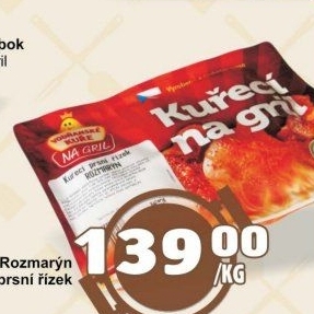 Kuřecí prsní řízky marinované Rozmarýn na gril Vodňanské kuře