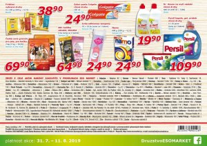 akční leták ESO MARKET 31.7.2019-11.8.2019