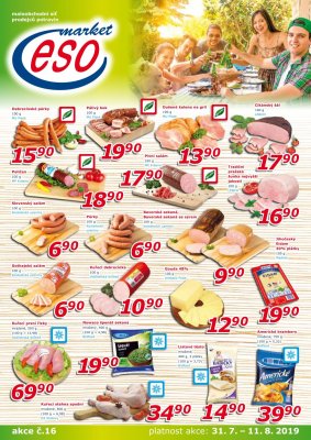 akční leták ESO MARKET 31.7.2019-11.8.2019