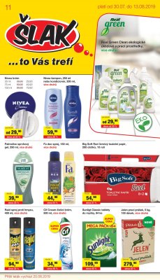 akční leták Šlak drogerie 30.7.2019-13.8.2019