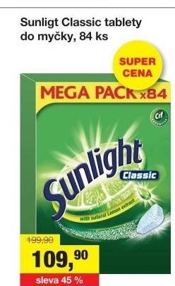 Kapsle do myčky Sunlight Classic